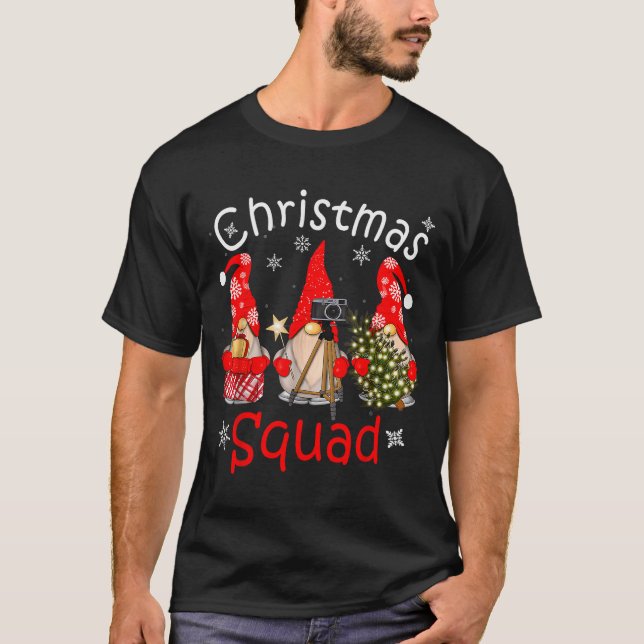 Gnome Christmas Squad Group Matching Christmas Par T-Shirt (Front)