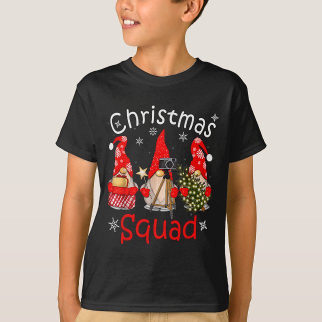 Gnome Christmas Squad Group Matching Christmas Par T-Shirt (Front)