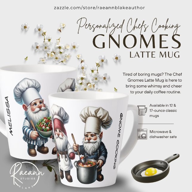 "Gnome Cooking" Latte Mug (Creator Uploaded)