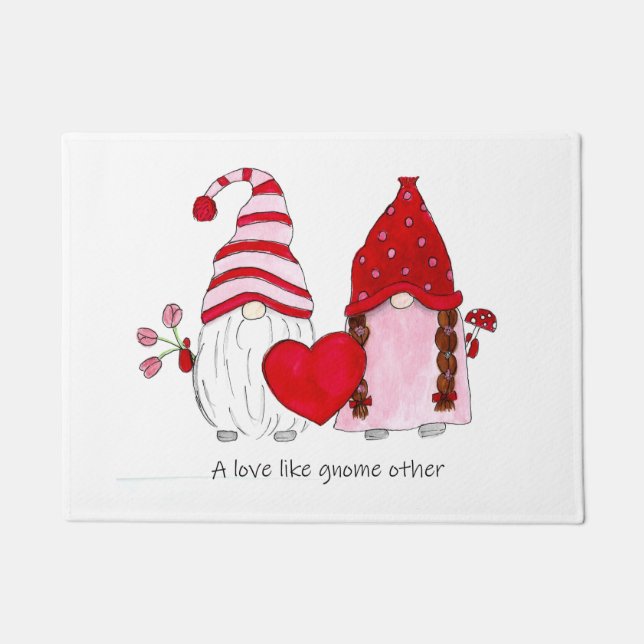 gnome couple valentine a love like gnome other doormat (Front)