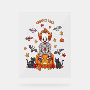 Gnome Cute Pumpkin Halloween Acrylic Sign