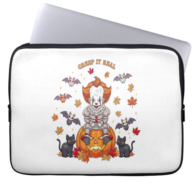 Gnome Cute Pumpkin Halloween Laptop Sleeve (Front)