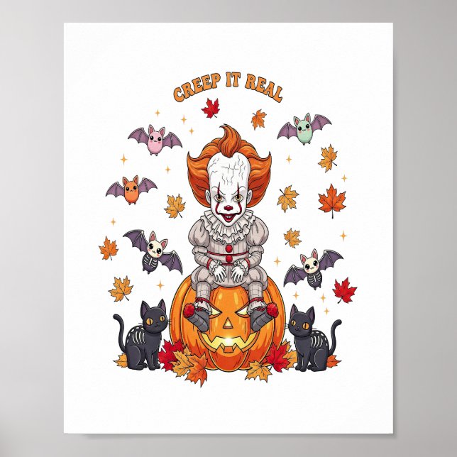 Gnome Cute Pumpkin Halloween Poster (Front)