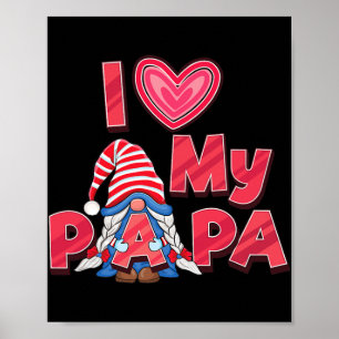 Gnome Dad USA flag pattern fathers day design Poster