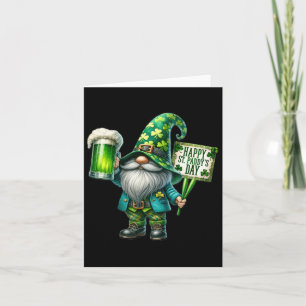Gnome Drinking Saint Patricks Day Happy St Paddys Card