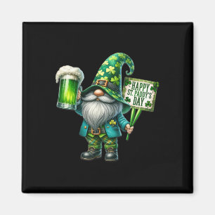 Gnome Drinking Saint Patricks Day Happy St Paddys  Magnet