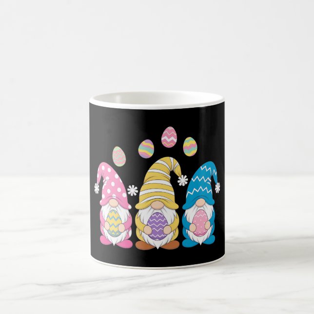 Gnome Easter Colourful Cute Eggs Spring Holiday Coffee Mug (Center)