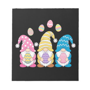 Gnome Easter Colourful Cute Eggs Spring Holiday Notepad