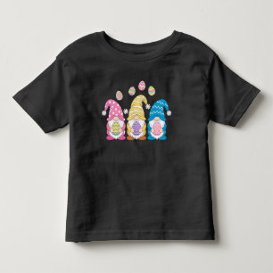 Gnome Easter Colourful Cute Eggs Spring Holiday Toddler T-Shirt