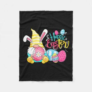 Gnome Easter Egg Hunt Gnomes Bunny Happy Easter Da Fleece Blanket