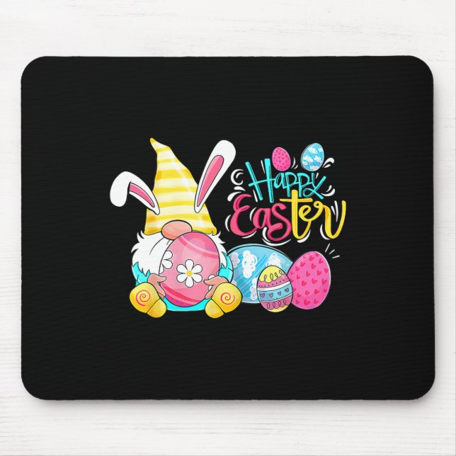 Gnome Easter Egg Hunt Gnomes Bunny Happy Easter Da Mouse Pad (Front)