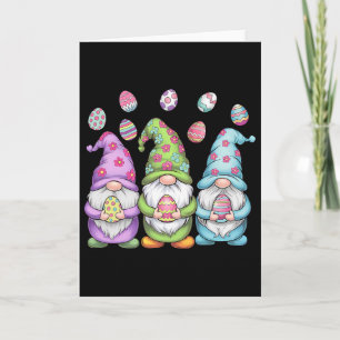 Gnome Easter Girls Women Kids Egg Hunt Happy Easte Card