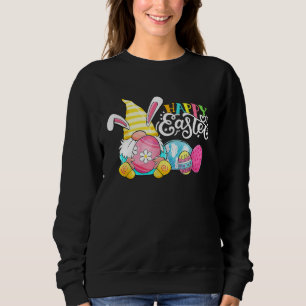 Gnome Easter Hug Egg Bunny Gnome Spring Gnomies Ha Sweatshirt