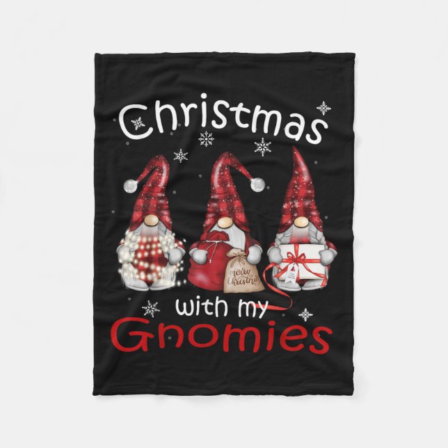 Gnome Family Christmas For Women Men - Buffalo Pla Fleece Blanket (Front)