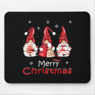Gnome Family Christmas For Women Men Buffalo Plaid Mouse Pad