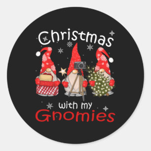 Gnome Family Christmas For Women Men - Gnomies Xma Classic Round Sticker
