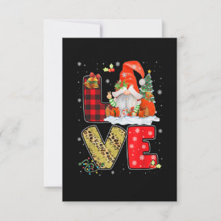 Gnome Family Christmas Shirts for Women Men - LOVE Thank You Card