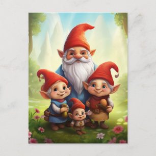 Gnome Family Postcard