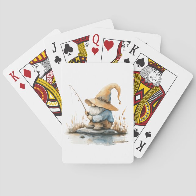 Gnome Fishing Playing Cards (Back)
