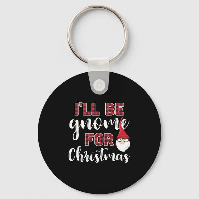 Gnome For Christmas Key Ring (Front)