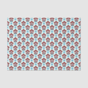Gnome for Christmas Pattern Red Blue Tissue Paper