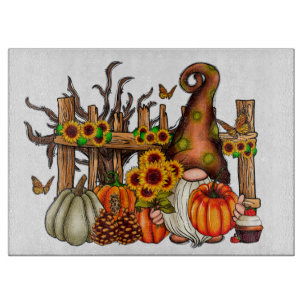 Gnome For Fall Cutting Board
