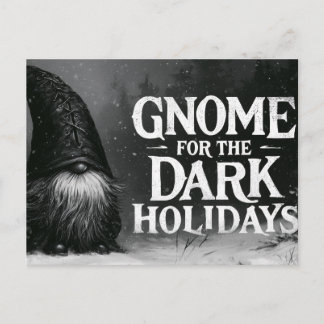 Gnome for the Dark Holidays Spooky Winter Design Holiday Postcard