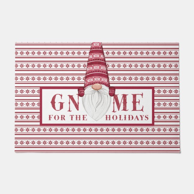 Gnome For the Holidays Doormat (Front)