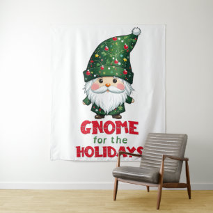 Gnome For The Holidays Funny & Adorable Christmas  Tapestry