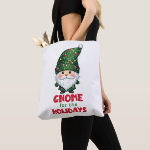 Gnome For The Holidays Funny & Adorable Christmas  Tote Bag