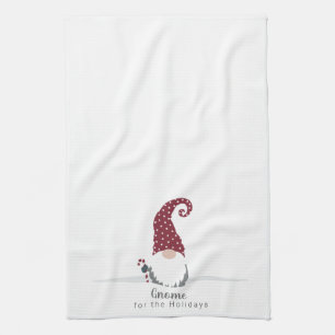 Gnome for the Holidays Scandinavian design Tea Towel