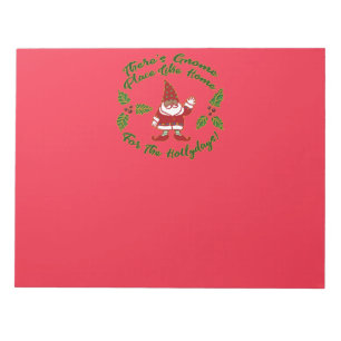 Gnome For The Hollydays Christmas Notepad