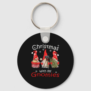Gnome Funny Family Christmas Shirts Women 2024  Key Ring
