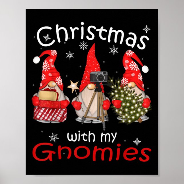 Gnome Funny Family Christmas Shirts Women 2024  Poster (Front)