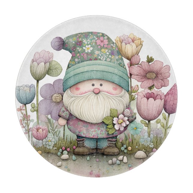 Gnome Glass Cutting Board (Front)