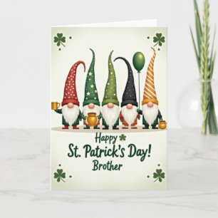 Gnome Glitter Texture St Patricks Card