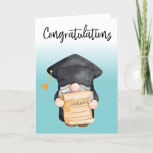 Gnome Graduate Graduation Congratulation Holiday Card