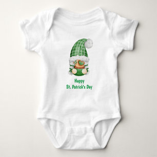 Gnome Green Cute Adorable St. Patrick's Day  Baby Bodysuit