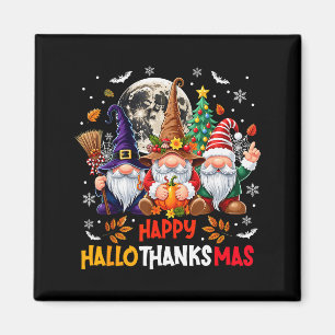 Gnome Hallothanksmas Halloween Thanksgiving Christ Magnet