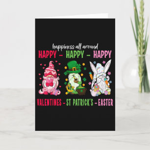 Gnome Happy Valentine St Patrick Easter Happiness Card