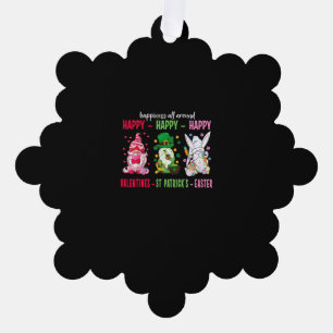 Gnome Happy Valentine St Patrick Easter Happiness Tree Decoration Card