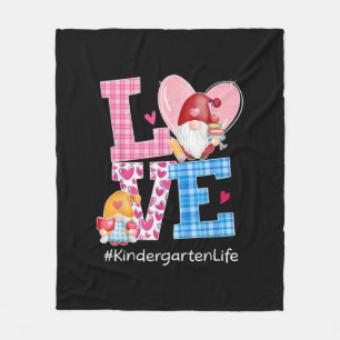 Gnome Hearts Love Kindergarten Fleece Blanket