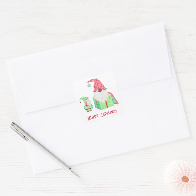 Gnome Holiday Sticker (Envelope)