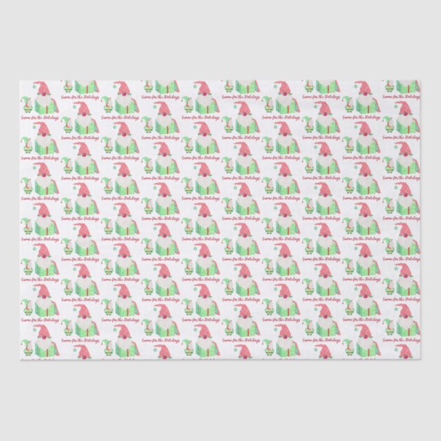 Gnome Holiday Tissue Paper (Front)