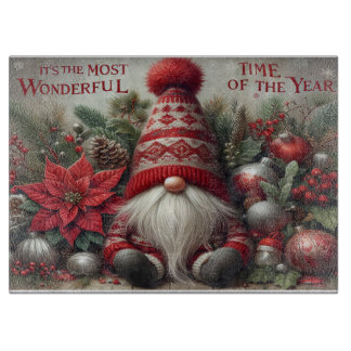 Gnome Holiday Wonder Cutting Board