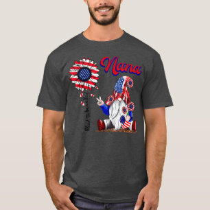 Gnome I Love Being Called Nana Patriotic 4th Of Ju T-Shirt