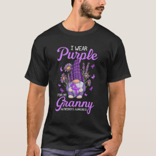 Gnome I Wear Purple For My Granny Alzheimer's Awar T-Shirt