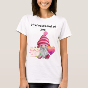Gnome in love with rainbow heart T-Shirt