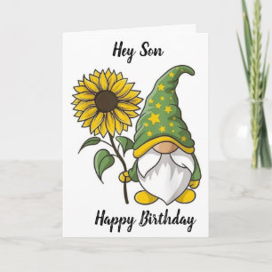 GNOME IS WISHING SON A "HAPPY 40th" BIRTHDAY Card