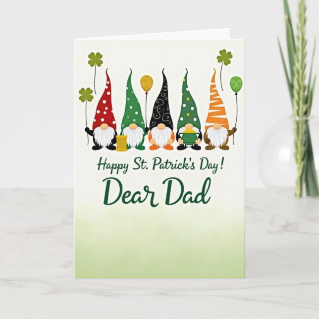 Gnome Kraft Paper Look St Patricks Card (Front)